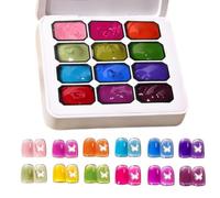 Pat Nail Gel - Multi-Use Long-Lasting Blush Effect 12 Colors, Home DIY Nails Gel Shine Palette | Manicure Kit for Women Adults Beginners Amateurs Enthusiasts Professionals, Shading Gradient Art Finis