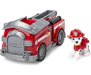 Pat Patrouille 6056854 - Camión de Bomberos de la Patrulla Canina con Figura extraíble de Marshall el Dálmata de 15 cm y Escalera móvil - Juguete Infantil a Partir de 3 años de Edad