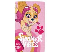 Pat Patrouille Good Vibes - Toalla de baño y Playa Infantil (100% algodón, Oeko-Tex | 70 x 120 cm), diseño de niña | Rosa