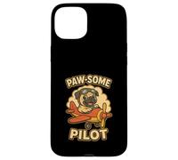 Pata-Algunos PILOTO Lindo Perrito Volando avión a través del Aire Carcasa para iPhone 15 Plus