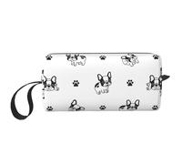 Pata de Bulldog Francés, Bolsa de Maquillaje Bolsa de cosméticos Bolsa de artículos de tocador de Viaje portátil Bolsa de Maquillaje