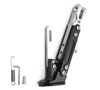 Pata de Cabra para Motocicleta para Harley-Davidson Tri Glide Ultra (FLHTCUTG) Soporte para Pie de Motocicleta Ajustable Soporte Lateral de Aluminio,White