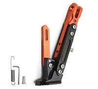 Pata de Cabra para Motocicleta para Harley-Davidson Tri Glide Ultra (FLHTCUTG) Soporte para Pie de Motocicleta Ajustable Soporte Lateral de Aluminio,Orange