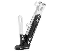 Pata de Cabra para Motocicleta Universal, Soporte de Pie de Estacionamiento Lateral Antideslizante Ajustable para Moto Scooter Bicicleta Eléctrica(Plata)