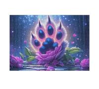 Pata de Gato mágica Colorida Puzzles 300 Piezas Decorativo Hogar Fauna Silvestre Obra De Arte Rompecabezas Familiar para Adultos Desafío Intelectual DIY Creativo 300 PCS