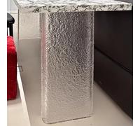 Pata de Mesa Acrílica en U, Patas Escritorio Flotantes Acrílicas, 400/500/600mm A × 720mm H, Soporte Flotante para Mesa, Isla Cocina & Placa de Piedra(60cm/24inch)