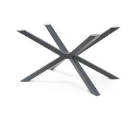 [en.casa] Pata para Mesa de Comedor Bemeenel DIY Estructura para Escritorio en Forma de Estrella Tipo Araña Patas para Muebles Armazón Acero 120 x 75 x 72 cm - Negro