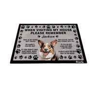 Pata De Perro Cardigan Welsh Corgi Alfombra Puerta Divertidos Felpudo De Entrada Fácil De Limpiar Tapete para Puerta para Cocina Jardín Pasillo 40X60 Cm