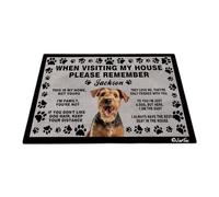 Pata De Perro Welsh Terrier Alfombra Puerta Antideslizante Felpudo De Entrada Divertidos Alfombra De Baño para Cocina Interior Pasillo 40X60 Cm