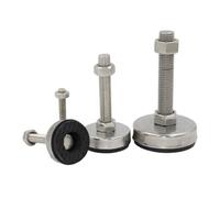 Pata de Torno Ajustable Acero Inoxidable 304, Patas niveladoras Tipo Rosca M8 M10 M12, Base giratoria Patas Regulables para Muebles(D65 x M14x100mm)