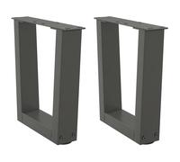 vidaXL Patas para Mesa de Centro en Forma de V (2 Unidades), Antracita, 30 x (30-31,3) cm, Acero