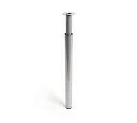 PATA EXTENSIBLE CILÍNDRICA DE ACERO EN COLOR ALUMINIO MOD.406E. ALTURA 710mm REI