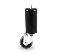 Pata Fija con Rueda para Muebles, Altura 180 mm con Rosca para M-10 | Cuens