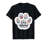 Pata floral divertida para el Día de la Madre, mamá, mamá, dueña de un perro Camiseta