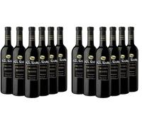 Pata Negra Crianza Vino Tinto D.O Valdepeñas, Tempranillo - Caja de 6 Botellas x 750 ml (Paquete de 2)