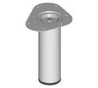 Pata para muebles (Ø x Al: 6 x 20 cm, Capacidad de carga: 75 kg, Acero, Aluminio blanco)