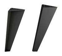 Pata para muebles Trine (L x An x Al: 9 x 4 x 30 cm, Capacidad de carga: 100 kg, Acero, Negro)