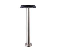 Pata redonda de acero inoxidable personalizable de 6 cm, soporte plateado de 120 cm para mesas de café y comedor, patas de escritorio de metal con tornillos, 1 paquete