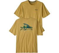 Patagonia - Camisetas - M's Flying Fish Responsibili-Tee Limestone Yellow Heritage Fitz - Talla XL - Amarillo Amarillo XL