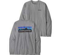 Patagonia - Camisetas - M's L/S P-6 Logo Responsibili-Tee Gravel Heather - Talla L - Gris Gris L