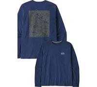 Patagonia - Camisetas - M's L/S Strataspire Responsibili-Tee Clement Blue - Talla M - Azul Azul M