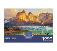 Patagonia chilena Torres del Paine Puzzle De Madera Impermeable Puzzles De 1000 Piezas Regalos para Adultos Divertido Rompecabezas Decoración del Hogar
