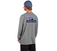 Camiseta de manga larga Patagonia L/s P-6 Logo Responsibili-tee (Gravel Heather) hombre