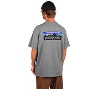 Patagonia, Logo T-Shirts para Hombre, colorGravel Heather, Talla M