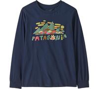 Patagonia - Marcas - K's L/S Graphic T-Shirt Fitz Roy Foliage: New Navy - Talla Infantil XL - Azul marino Azul marino XL