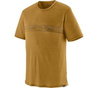 Patagonia M's Cap Cool Merino Blend Graphic Shirt camiseta hombre - Strata Stripe: Bobcat Brown - S
