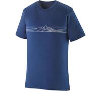 Patagonia M's Cap Cool Merino Blend Graphic Shirt camiseta hombre - Strata Stripe: Clement Blue - XS