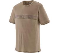 Patagonia - M's Cap Cool Merino Blend Graphic Shirt Strata Stripe: Seabird Grey de Lana - Talla M - Gris Gris M