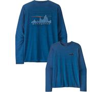 Patagonia - M's L/S Cap Cool Daily Graphic Shirt '73 Skyline: Clement Blue X-Dye - Talla S - Azul Azul S
