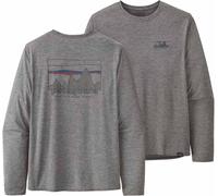 Patagonia - M's L/S Cap Cool Daily Graphic Shirt '73 Skyline/Feather Grey - Talla S - Gris Gris S