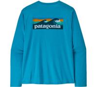 Patagonia M's L/S Cap Cool Daily Shirt - Boardshort Logo camiseta técnica de manga larga hombre - Shore Blue - Light Shore Blue X-Dye - M