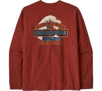 Patagonia M's L/S Great Waves Responsibili-Tee camiseta de manga larga hombre - Rusty Red - S