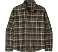 Patagonia - Camisas - M's L/S LW Fjord Flannel Shirt Cozy Cabin Treeline Green - Talla M - Caqui Caqui M