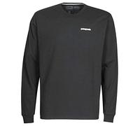 Patagonia Camiseta de manga larga P-6 Logo Responsibili-Tee Hombre Negro L