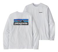 Patagonia camiseta manga larga P-6 Logo Responsibili-Tee vêtement running homme S Blanc