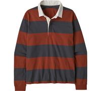 Patagonia M's L/S Rugby camiseta de manga larga hombre - Wide Stripe: Rusty Red - L