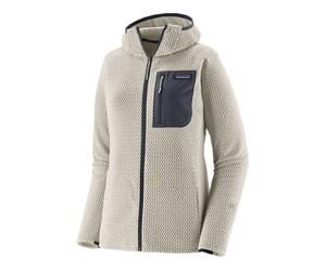 Patagonia R1 Air Full-Zip Chaqueta de fleece con capucha para mujer blanco L