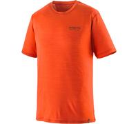 Patagonia - Ropa de senderismo - M's Cap Cool Merino Blend Graphic Shirt Heritage Header Coal Orange de Lana - Talla XL - Naranja Naranja XL