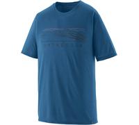 Patagonia - Ropa de senderismo - M's Cap Cool Trail Shirt Stratapeaks Aquatic Blue - Talla S - Azul Azul S