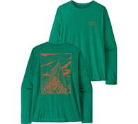 Patagonia - Ropa de senderismo - M's L/S Cap Cool Daily Shirt Cloud Crag Gem Green Light X-Dye - Talla M - Verde Verde M
