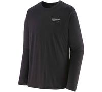 Patagonia - Ropa de senderismo - M's L/S Cap Cool Merino Graphic Shirt Heritage Header/Black de Lana - Talla XL - Negro Negro XL