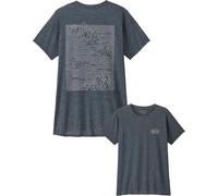 Patagonia - Ropa de senderismo mujer - W's Cap Cool Daily Graphic Shirt Strataspire: Smolder Blue X-Dye para Mujer - Talla L - Azul marino Azul marino L