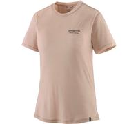 Patagonia - Ropa de senderismo mujer - W's Cap Cool Merino Blend Graphic Shirt Heritage Header Shroom Taupe para Mujer de Lana - Talla L - Beige Beige L