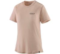 Patagonia - Ropa de senderismo mujer - W's Cap Cool Merino Blend Graphic Shirt Heritage Header Shroom Taupe para Mujer de Lana - Talla M - Beige Beige M