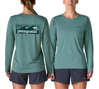 Patagonia - Ropa de senderismo mujer - W's L/S Cap Cool Daily Shirt Boardshort Logo Blue Sage Light X-Dye para Mujer - Talla XS - Azul Azul XS