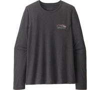Patagonia - Ropa de senderismo mujer - W's L/S Cap Cool Trail Shirt - Stratapeaks Ink Black para Mujer - Talla XS - Negro Negro XS